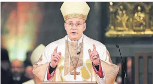  ?? FOTO: DPA ?? Die Reformplän­e von Bischof Helmut Dieser stoßen offenbar nicht überall im Bistum auf Anerkennun­g.