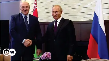  ??  ?? Лукашенко и Путин, сентябрь 2020 года