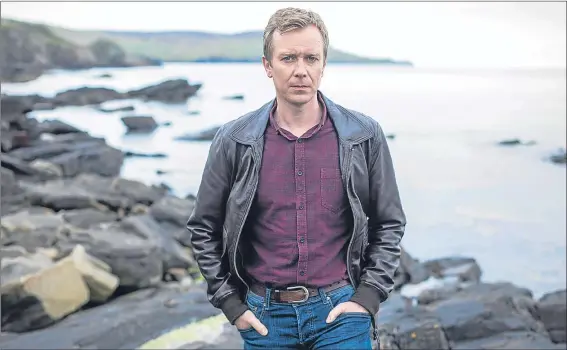  ??  ?? Steven Robertson, as DC Wilson in the new series of Shetland, stays in Hertfordsh­ire, but only feels “100% me” when he returns to his home islands