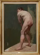  ?? Photograph: Courtesy of Thierry Navarro ?? Standing Male Nude, by Lucian Freud.