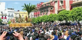  ?? EFE ?? La Borriquita visibilizó ayer el arranque de la Semana Santa de Sevilla