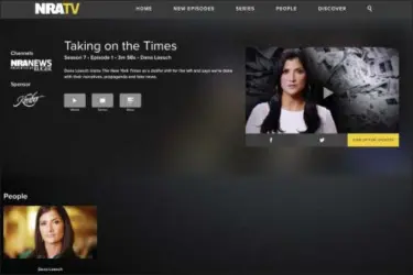  ?? AP PHOTO ?? This frame grab from the NRATV.com site shows a video entitled “Taking on the Times.” The election of President Donald Trump and Republican control of both houses of Congress meant the National Rifle Associatio­n could probably rest easy that gun laws...