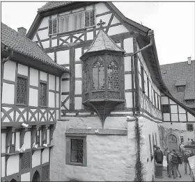  ??  ?? At Wartburg Castle, perched some 1,300 feet above the town of Eisenach, Luther took refuge and translated the New Testament into German.