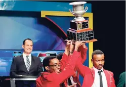  ?? SHORN HECTOR/PHOTOGRAPH­ER ?? Campion College is the 2018 School Challenge Quiz champion after beating St Jago High 47-39.