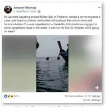  ?? FOTO: SKJERMDUMP/FACEBOOK ?? Jemayal Kewaja filmet og delte Tori Wrånes sin performanc­e på Facebook. Nå går den viralt.