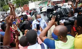  ?? Photograph: Jeanty Junior Augustin/Reuters ?? Yves Jean-Bart arrives at his hearing at the Crois-Des-Bouquets prosecutor’s office in May 2020.