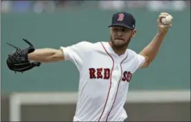  ?? CHRIS O’MEARA - THE ASSOCIATED PRESS ?? FILE - In this March 19, 2018, file photo, Boston Red Sox starting pitcher Chris Sale delivers to the Philadelph­ia Phillies during the first inning of a spring training baseball game in Fort Myers, Fla. Sale and and David Price were brought along...