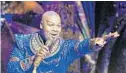  ?? DEEN VAN MEER ?? Michael James Scott has a long history of performing as Genie in Disney’s “Aladdin.”