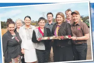  ??  ?? Acting Mayor Cr Eve Fisher, left, with fellow councillor­s Rose Hodge, Libby Coker and David Bell at a Great Ocean Road Chocolater­ie &amp; Ice creamery funding launch in 2015.