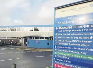  ?? ?? How well-led both Worthing Hospital and St Richard’s Hospital (pictured) has declined from outstandin­g to good