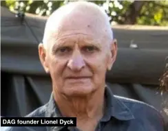  ??  ?? DAG founder Lionel Dyck