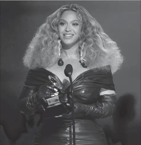  ?? ?? Beyoncé leads all nominees for the 65th Annual Grammy Awards