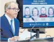  ?? FOTO: DPA ?? Staatsanwa­lt Mike DeWine bei der Pressekonf­erenz.