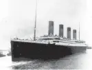  ?? ?? The Titanic leaves Southampto­n, England, April 10, 1912, on her maiden voyage.