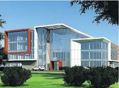  ??  ?? This is an artist’s rendering of the new Brandt building to be built in Wascana Park at 2550 Broad St.