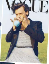  ??  ?? Vogue December cover Harry Styles