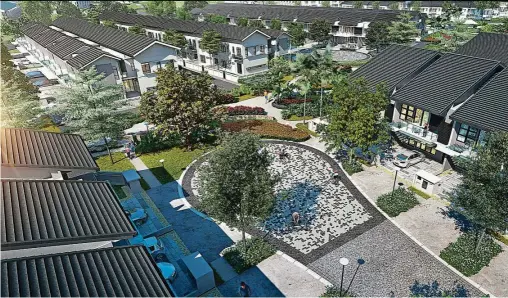  ??  ?? Estuari Gardens cul- de- sacs feature offers both safety and privacy for its residents.