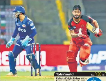  ?? BCCI ?? Rahul Tripathi hit a 44-ball 76 to help Sunrisers Hyderabad beat Mumbai Indians by three runs at the Wankhede Stadium and keep their playoff chances alive.