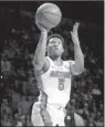  ?? AP/ MATT STAMEY ?? Florida guard KeVaughn Allen ( North Little Rock), who had one point in the team’s loss to South Carolina on Jan. 18, scored 26 points in the Gators’ 81- 66 victory in the rematch Tuesday night.