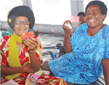  ?? Photo: Ministry of Women, Children and Poverty Alleviatio­n ?? Savenia Maramanilo­co, 81, (left), and Teni Sauca of Qelekuro village in Tailevu assisted through the Government’s Help for Home Initiative at Lawaki Village last week.