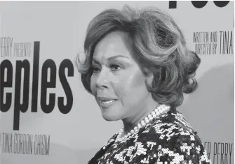  ?? FRED PROUSER/REUTERS ?? Actress Diahann Carroll, one of the stars of the new film “Peeples” produced by Tyler Perry arrives at the film’s premiere in Hollywood in 2013.