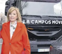  ??  ?? EUROPA PRESS
Mediaset ha publicado una imagen de María Teresa Campos y el camión. ((
