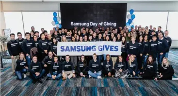  ?? SUPPLIED ?? Samsung Canada employees provide input regarding initiative­s and organizati­ons that matter to them.