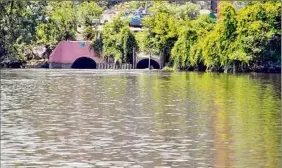  ?? Paul Buckowski / Times Union archive ?? Sewage empties into the Hudson River on July 29, 2015, in Albany.