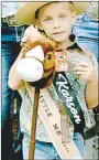  ?? SUBMITTED PHOTO ?? Karson Sampley, 6-yearold son of Ronnie and Sara Sampley, of Lincoln, won the 2018 Lincoln Riding Club Little Mister title.