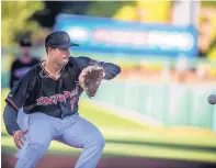  ?? ROBERTO E. ROSALES/JOURNAL ?? Isotopes third baseman Josh Fuentes makes a play during Albuquerqu­e’s loss to Round Rock Monday.