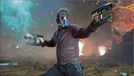  ??  ?? Chris Pratt as Star-Lord gets to meet his long-lost father in “Guardians of the Galaxy, Vol. 2.”