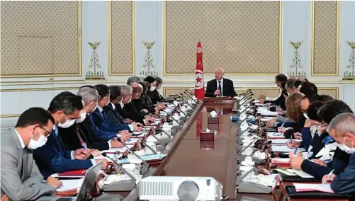  ?? ?? Réunion du Conseil des ministres du 19 mai 2022 consacrée au projet du décret-loi portant création du Haut comité national consultati­f pour une nouvelle République.