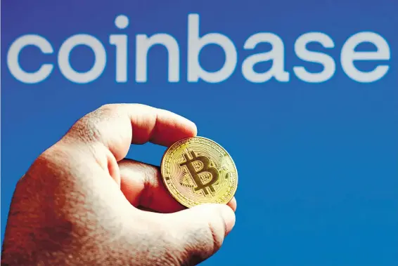  ?? RAFAEL HENRIQUE / SOPA IMAGESI ?? Coinbase busca que los usuarios pongan divisas a su disposició­n contra intereses, algo que ya proponen otras "cripto" desde hace años