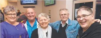  ??  ?? Having a great time are (from left) Glenda Jeans, Dudley Schefe, Vada Venaglia, Neville Southee and Andrew Woodcock at the launch of Club Toowoomba on Friday.