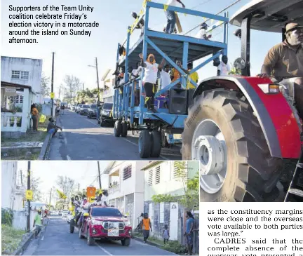 CADRES says Team Unity’s victory a ‘rarity’ in Caribbean politics ...