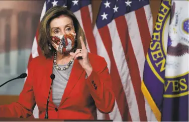  ?? Jacquelyn Martin / Associated Press 2020 ?? Nancy Pelosi is seeking reelection as House speaker when the new Congress convenes on Sunday.