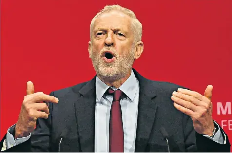  ??  ?? Above: Jeremy Corbyn speaking at the Labour Party conference in September. Below: Michael Foot who led Labour from 1980 to 1983, with his wife Jill