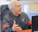  ?? JIM THOMPSON/JOURNAL ?? New Lobos DC Rocky Long relaxes in his office during an interview with the Journal on Wednesday.