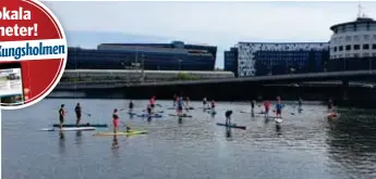  ?? FOTO: JESPER SANDSTRÖM ?? Alla paddlar i eget tempo, men vanligtvis tar sig gruppen igenom Karlbergsk­analen tillsamman­s.