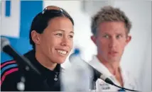  ?? Photo: FAIRFAX NZ ?? At home: Kiwi Andrea Hewitt addresses a press conference at Auckland's Cloud events centre ahead of today's World Triathlon Series. ITU World Triathlon Series, Auckland The event:
When:
The race:
The fields: