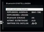  ??  ?? Einstellun­gen in der Kamera
Nach der Einrichtun­g von Bluetooth und WLAN in der Kamera sollte unbedingt das Kameramenü geschlosse­n werden. Sonst baut sich die Verbindung nicht auf.