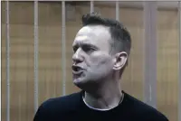  ?? PICTURE: EPA ?? Russian opposition leader Alexei Navalny attends a court hearing in Moscow, yesterday after being arrested the day before at a non-authorised opposition rally in the Russian capital.