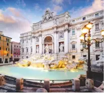  ??  ?? Making a splash The Trevi Fountain