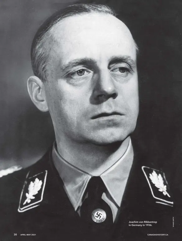  ??  ?? Joachim von Ribbentrop in Germany in 1936.