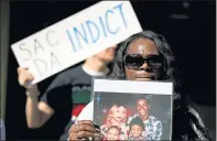  ?? JUSTIN SULLIVAN — GETTY IMAGES ?? Hours after the funeral for Stephon Clark, Black Lives Matter protesters rallied to demand justice for Clark, who was shot and killed by Sacramento police.