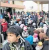  ??  ?? FORCED OUT: Thousands of civilians have left their homes.