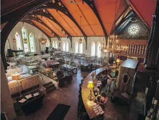  ?? GEOFF ROBINS/THE CANADIAN PRESS ?? Revival House, a restaurant and event centre in Stratford, Ont., was once the Mackenzie Memorial Gospel Church.