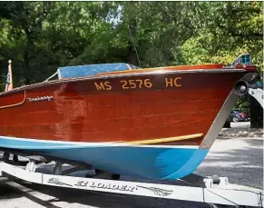  ??  ?? Rare catch: JFK’s speedboat will be auctioned by Guernsey’s as part of the ‘John and Jackie Kennedy Pieces’ in honour of what would have been JFK’s 100th birthday.