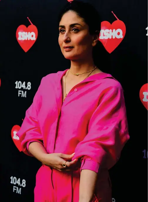  ?? Agence France-presse Indo-asian News Service ?? Kareena Kapoor Khan arrives to debut as Radio Jockey for the ‘What Women Want’ chat show in Mumbai on Jan.31, 2020.