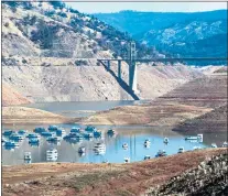  ?? FLORENCE LOW — CALIFORNIA DEPARTMENT OF WATER RESOURCES ?? Lake Oroville at Bidwell Canyon Marina at an elevation of 659.98 feet, is at 28% of total capacity or 54% of average capacity for this time of year on Oct. 29 in Butte County.